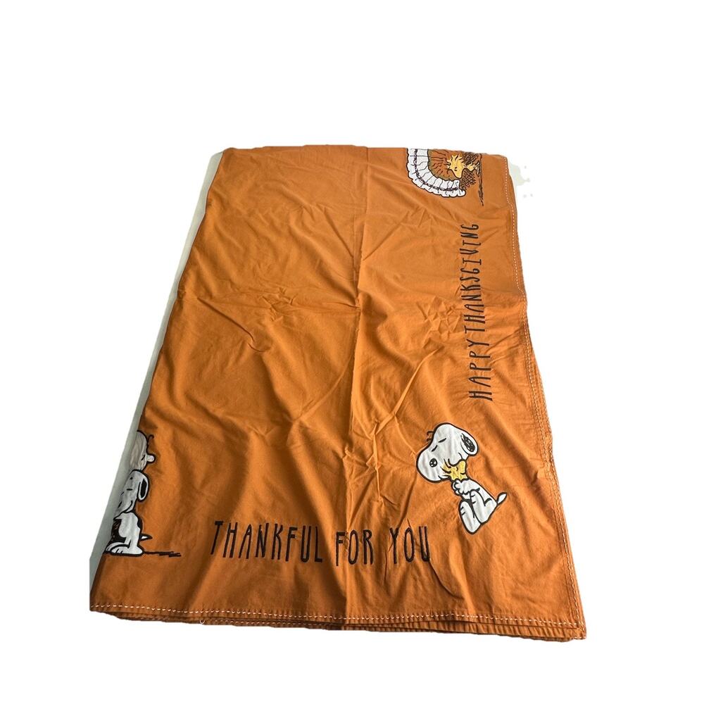 Pottery Barn Kids Cloth Snoopy happy thanksgiving tablecloth Plus Napkins